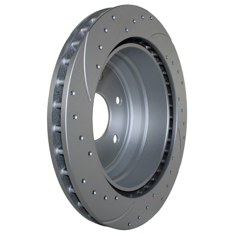 Bison Performance Pair Rear Drill Coat 330mm Brake Rotors for Cadillac Chevy GMC gallery