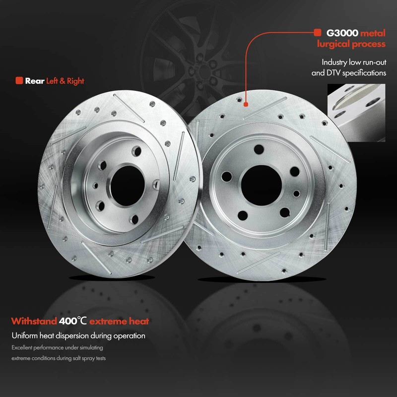 New Rear Drilled Brake Rotor & Brake Pads for Chevrolet Cruze Sonic Buick Encore gallery