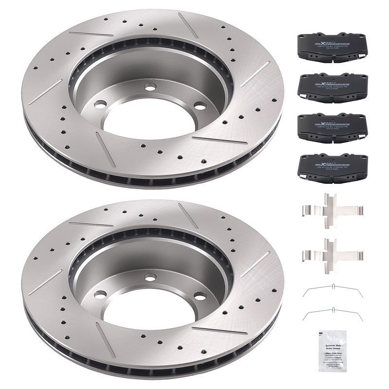Front Drilled Slotted Brake Rotors Pads for Toyota Tacoma 1999-2004 S31165 D799 gallery