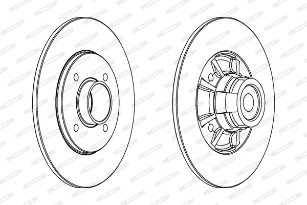 Ferodo DDF1517-1 Brake Disc for Renault