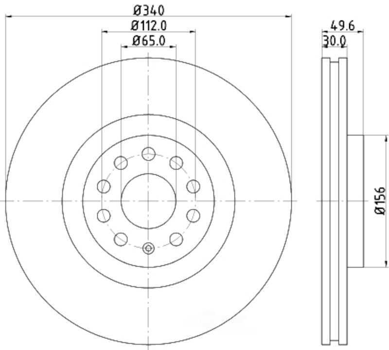 Disc Brake Rotor-SE Hella-PAGID 355129241 gallery
