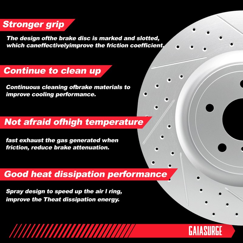Front & Rear Disc Brake Rotors Pads for 2007-2021 Toyota Tundra Sequoia LX570 gallery