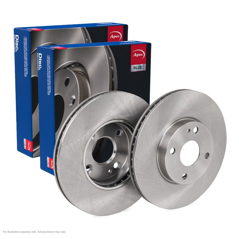 2X APEC Front Brake Discs for MAZDA 2 Hatchback 2014- 258mm Vented SDK6938