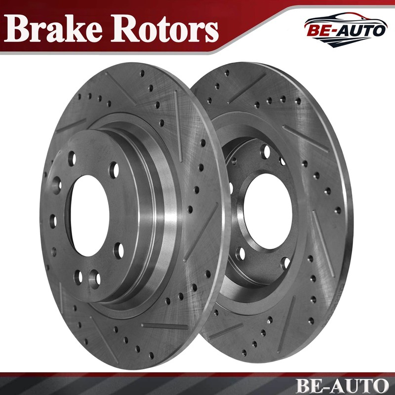 280mm Rear Drilled Disc Brake Rotors for Ford Fusion Mazda 6 Lincoln MKZ Zephyr