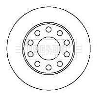 1x Brake Disc Rear Borg & Beck Fits Audi A4 2000-2008 8E0615601P gallery