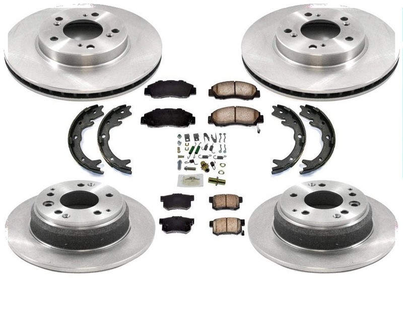 Front & Rear Brake Rotors & Ceramic Pads 8pc Kit for Acura 3.5RL 96-98