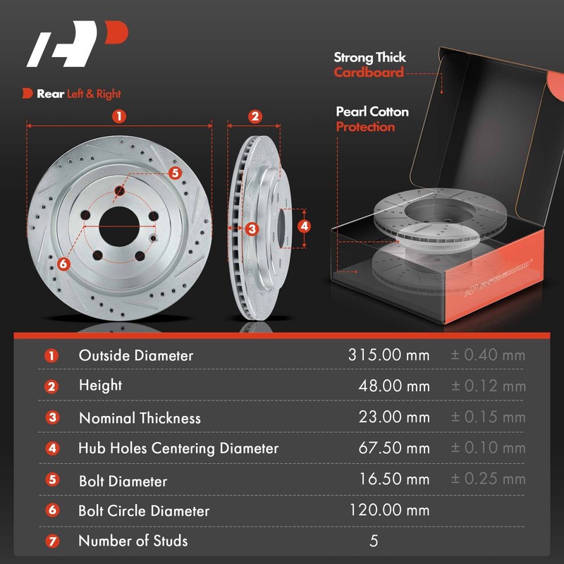 A-Premium Front & Rear Drilled Brake Rotor & Pads+Brake Caliper for Chevy Camaro gallery