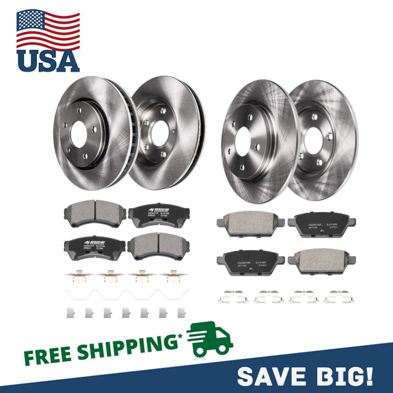 8P Front Rear Rotors Brake Pads for Mazda Lincoln MKZ Mercury Milan Ford Fusion