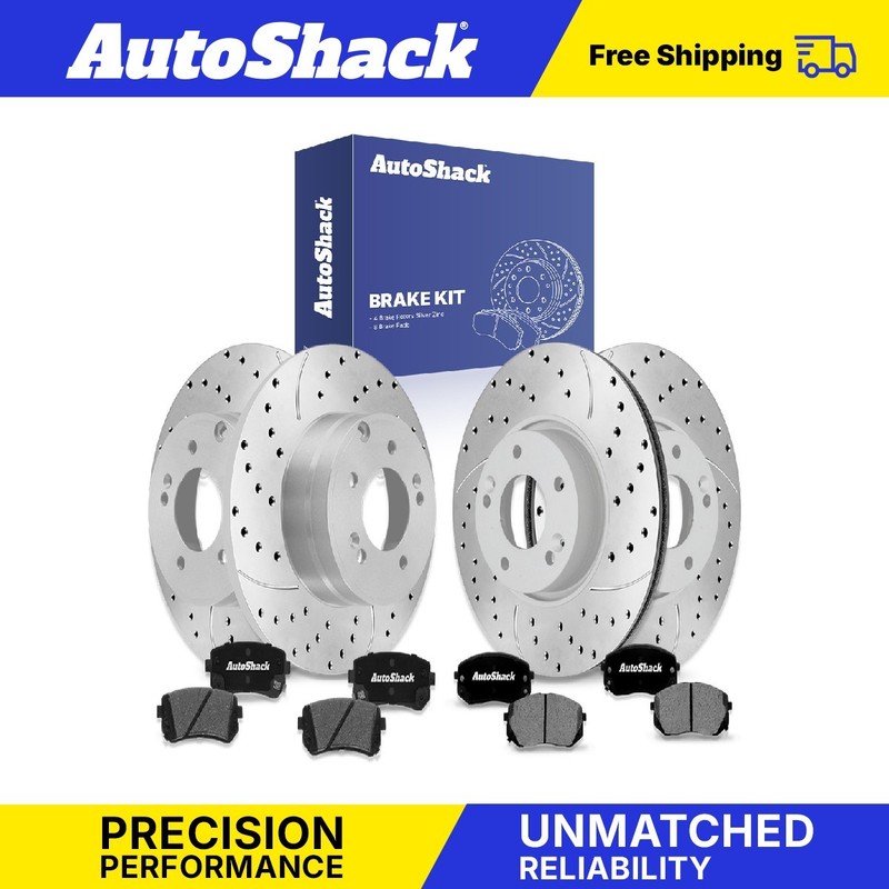 Front Rear Drilled Slotted Brake Rotors Pads for Hyundai, Sonata 2016-2019