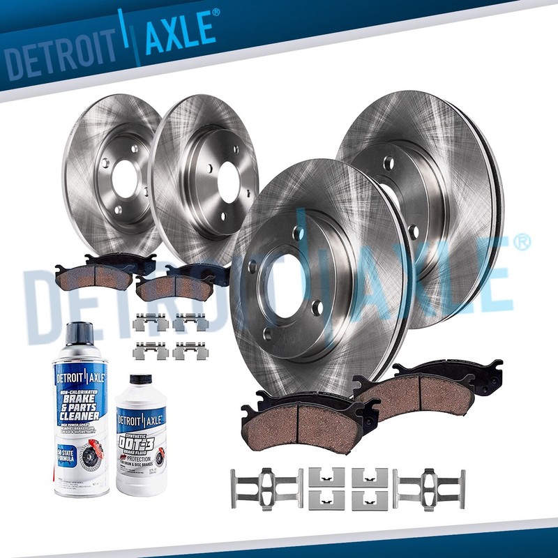 262mm Front and 239mm Rear Brake Rotors Ceramic Pads For 1994-2001 Acura Integra