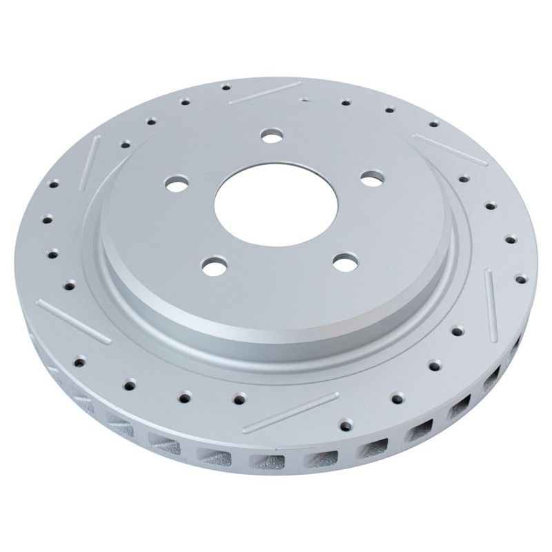 Brake RotorCeramic Pad Performance Drilled Slotted Front Rear Kit Set gallery
