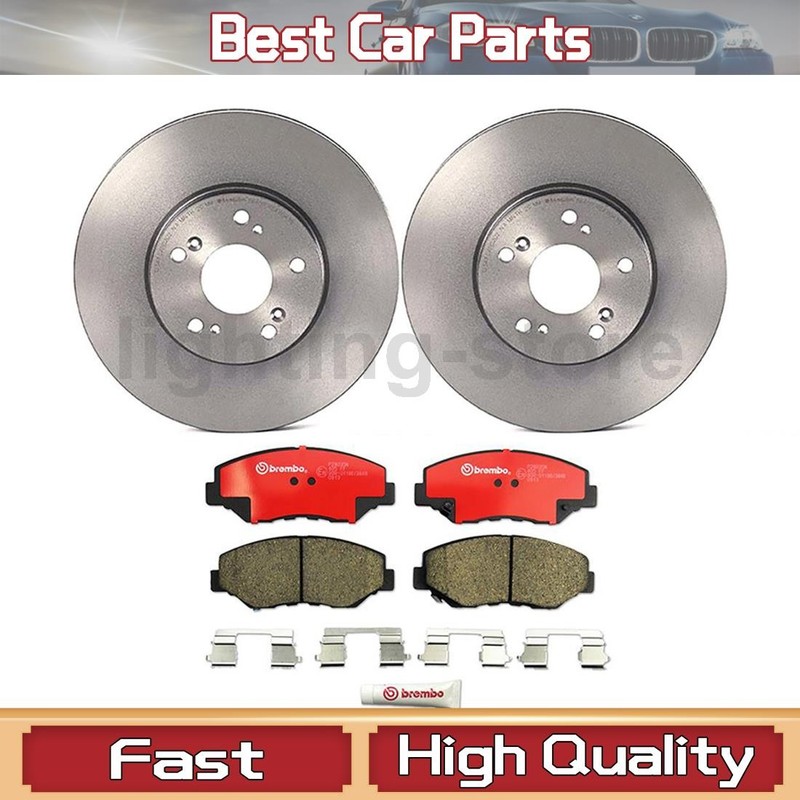 Front Brake Pads and Disc Rotors set Fits Honda Pilot 3.5L