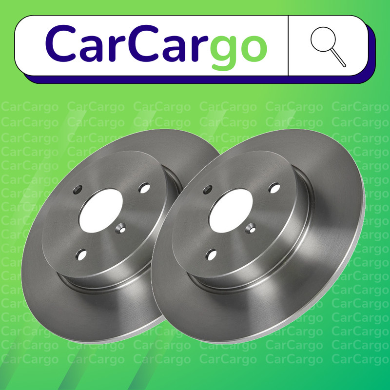 Premium Solid Front Brake Discs Pair Smart Cabrio 0.7 2003-2004 280 mm