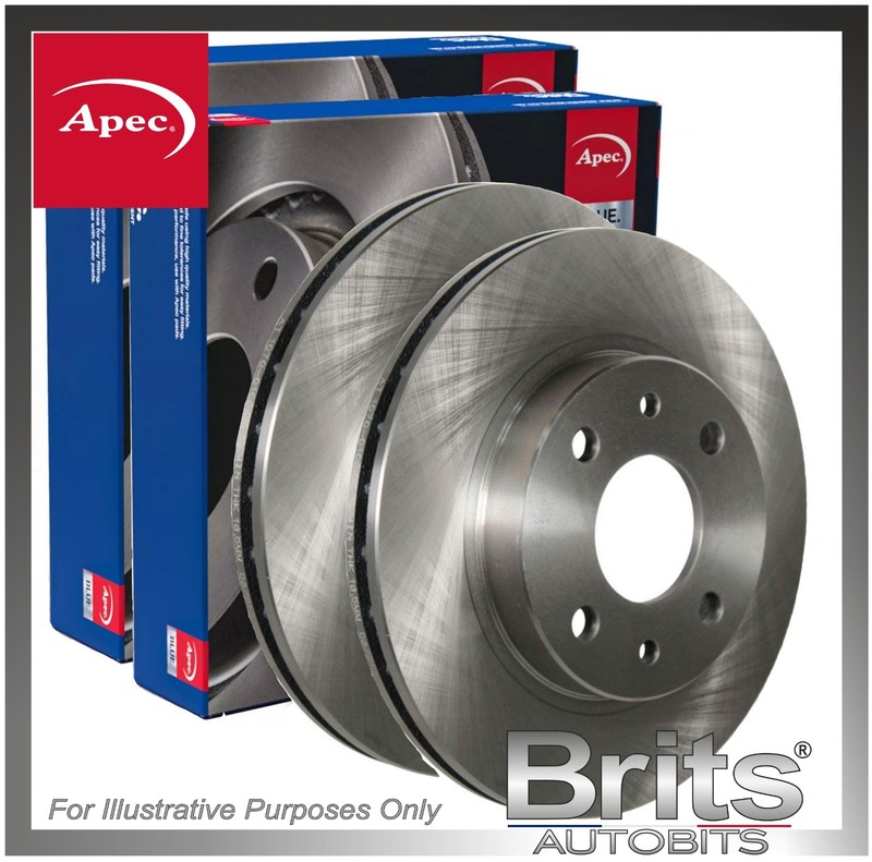 Genuine Apec Blue Front Brake Discs (Pair) for Ford Focus MK3 1.5 1.6 (2011-on)
