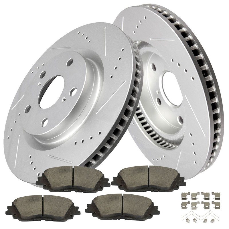 Front Brake Pads & Brake Rotor Kit Fits Toyota 2018 2019 2020 2021-2022