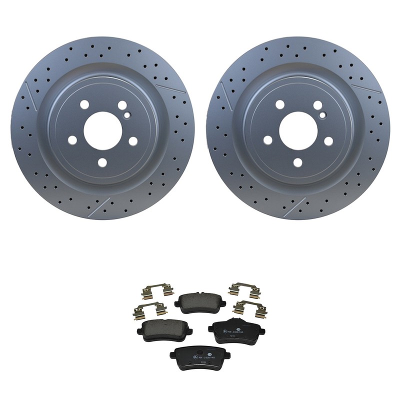 Hella Rear Rotors Low-Met Disc Brake Pad Kit For C117 CLA45 AMG M156 GLA45 AMG