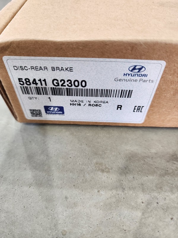 OEM Hyundai Disc Brake Rotor Rear 58411-G2300
