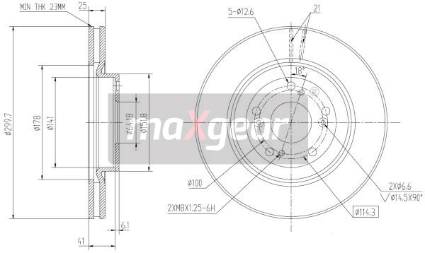 Maxgear 19-2301 Brake Disc for Honda gallery