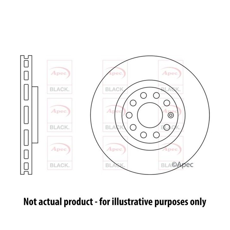 Apec Red Vented Brake Disc – Perforated – DSK4228 – Fits Ferrari Rear –