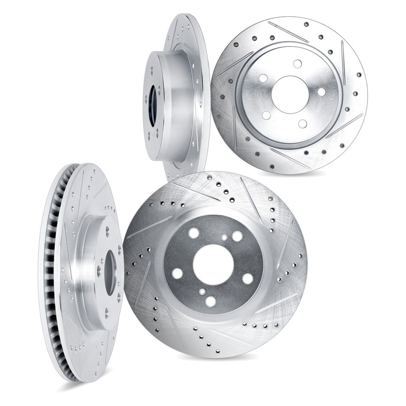 For Toyota Celica 86-89 Brake Rotor Set DFC Premium Drilled & Slotted Front &