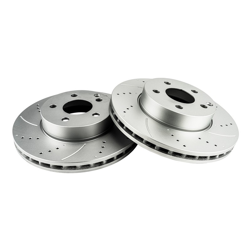 Fit For Mercedes-Benz C300 08-12 C250 12-15 Front Drilled Slotted Coated Disc gallery