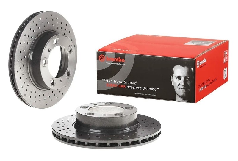 Brembo 09.C879.11 Prime UV Coated Drilled PVT Brake Rotors – Front Pair