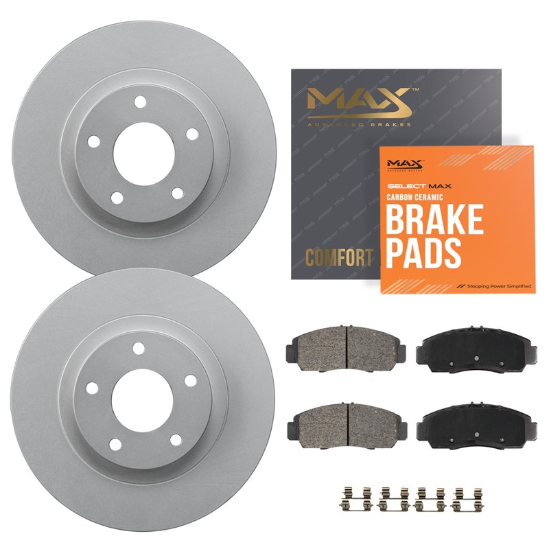 Front Geomet Brake Rotors + Pads for Chevy Aveo Spark Pontiac G3 Wave