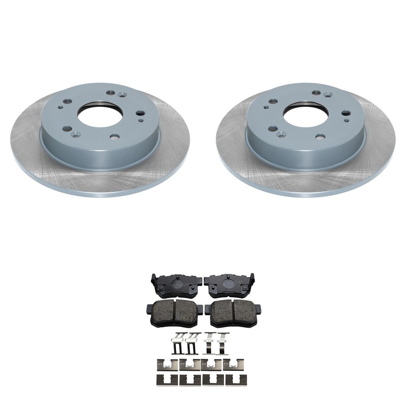 DuraGo Rear Rotors Akebono ProACT Ceramic Disc Brake Pads Kit For Civic Prelude