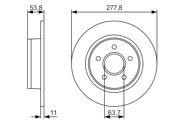 2x Brake Discs Pair Solid Rear 277.8mm 0986479S51 Bosch Set 1362867 1362868 New gallery