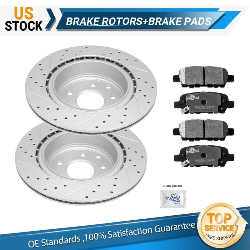 Rear Disc Brake Rotors & Brake Pad for Nissan 350Z 370Z Maxima Infiniti EX35 G25
