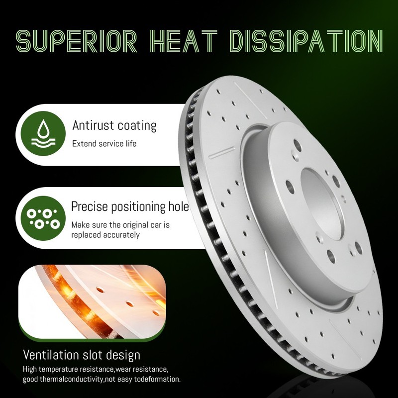 Front Rear Disc Rotors Ceramic Brake Pads for 2010 - 2015 Chevrolet Camaro LS LT gallery