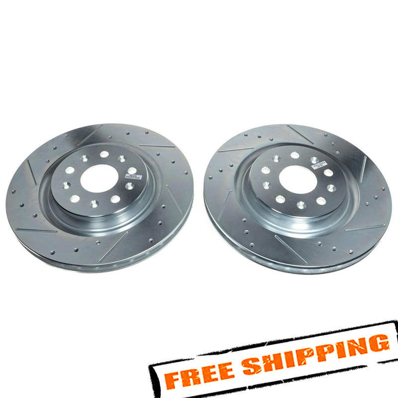 Power Stop Evolution Performance Drilled & Slotted 1-Piece Rear Brake Rotors gallery