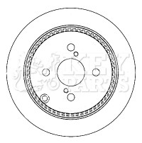 2x Brake Discs Pair Solid Rear 258mm KBD4378 Key Parts Set 4243102050 4243102070 gallery