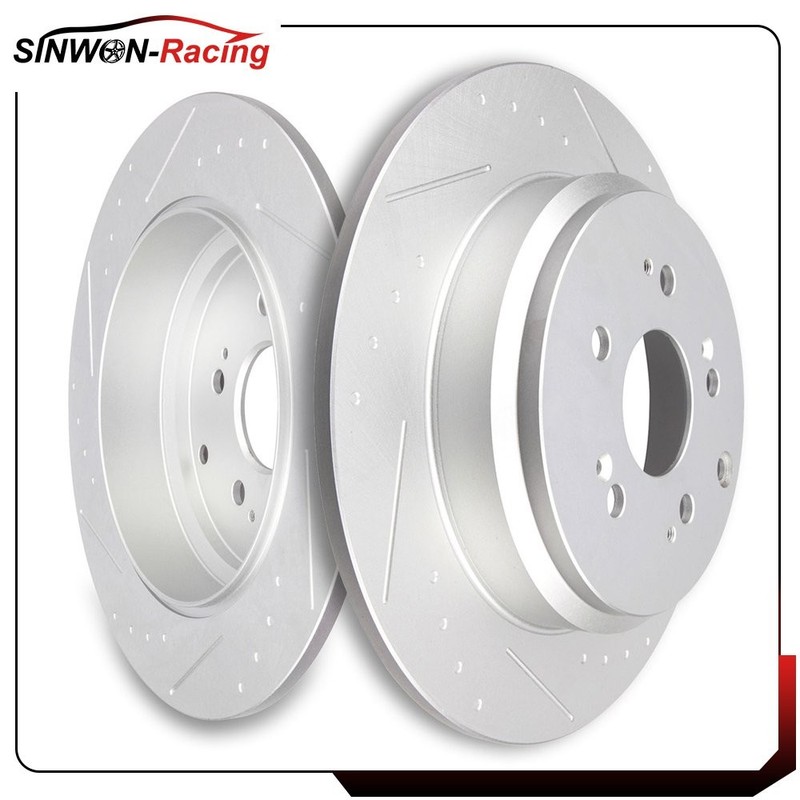 For 2010 2011 2012 2013 Acura MDX ZDX Rear 334 mm Brake Discs Rotors Kit 2x