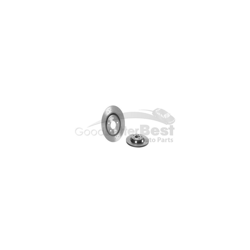 One New Brembo Disc Brake Rotor Rear 08A7591X for Audi