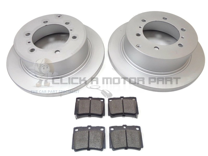 REAR 2 BRAKE DISCS AND PADS NEW FOR MITSUBISHI SHOGUN SPORT 2.5 TD 3.0 V6 01-08