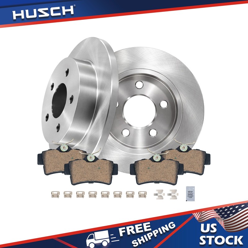REAR Disc Brake Rotors and Ceramic Brake Pads for 1994-1998 Ford Mustang Base GT