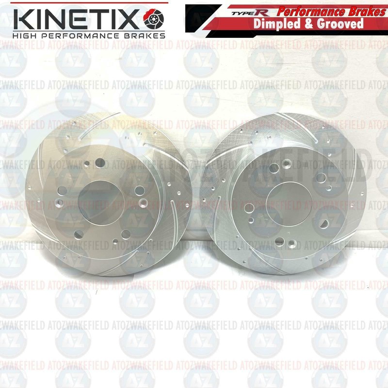 FOR HONDA INTEGRA TYPE R DC5 FRONT REAR DIMPLED GROOVED BRAKE DISCS 300mm 260mm gallery