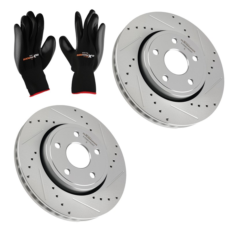 13in Front L&R Brake Rotor Kit for Dodge Durango 11-20/Jeep Grand Cherokee 11-18