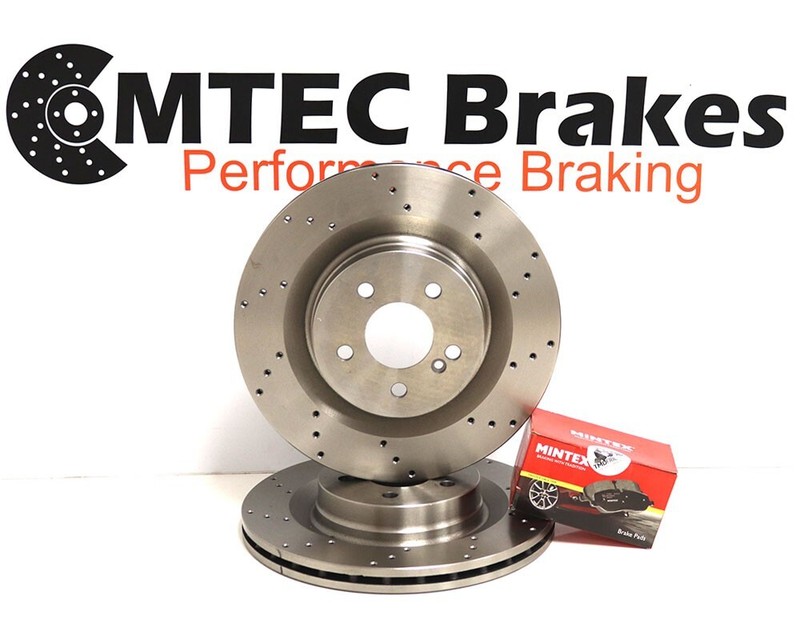 Front Drilled Brake Discs & Mintex Brake Pads For Range Rover Sport Svr