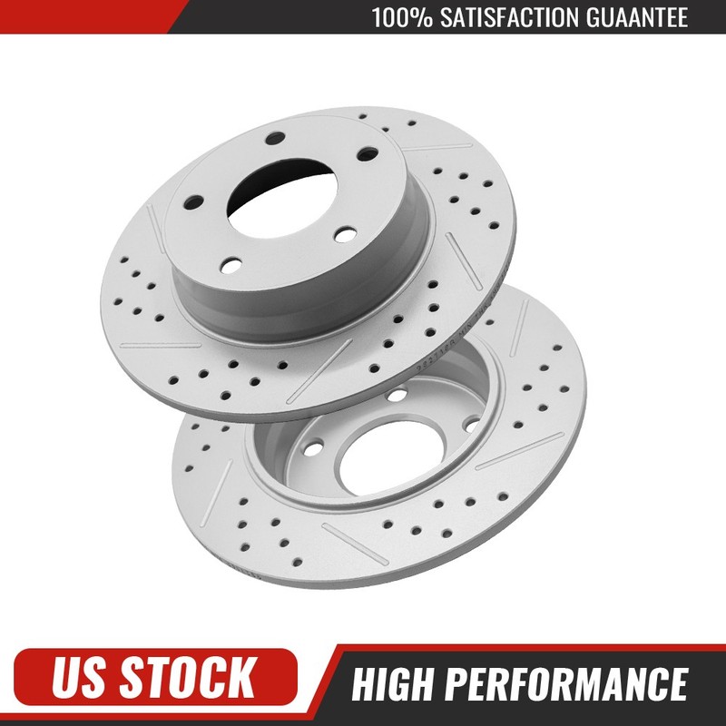 260mm Rear Drilled Solid Brake Disc Rotors For Nissan Sentra 2020 2021-2024 2025