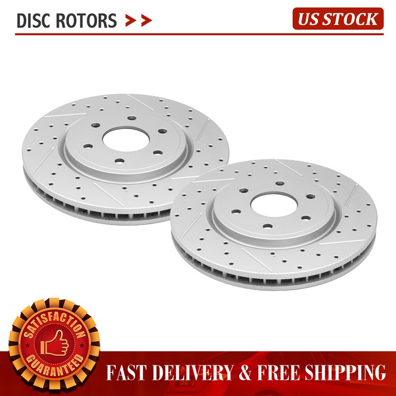 Front Drilled Slotted Brake Rotors Disc For Nissan Frontier Pathfinder Xterra
