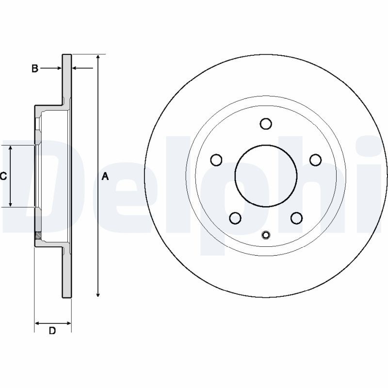 2X BG4707C DELPHI Brake Disc for Mazda