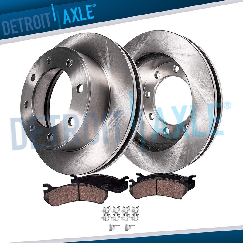 13.66” 347mm 4WD Front Brake Rotors Pads for Ford F-250 F-350 F-450 Super Duty