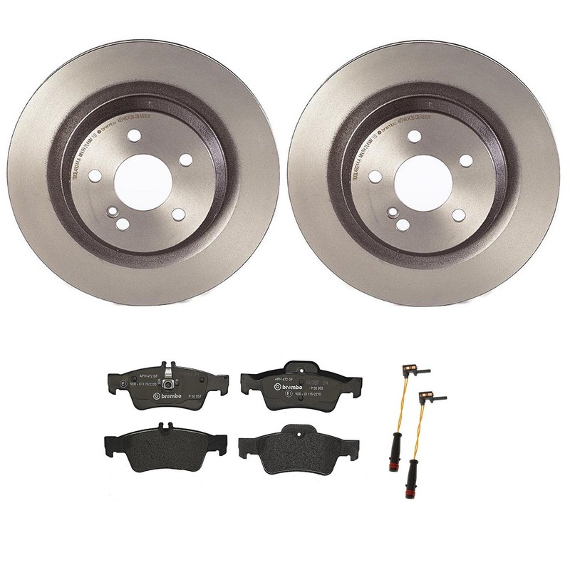 Brembo Rear Brake Kit Low Met Pads Sensors UV 320mm Disc Rotors For MB C216 W221