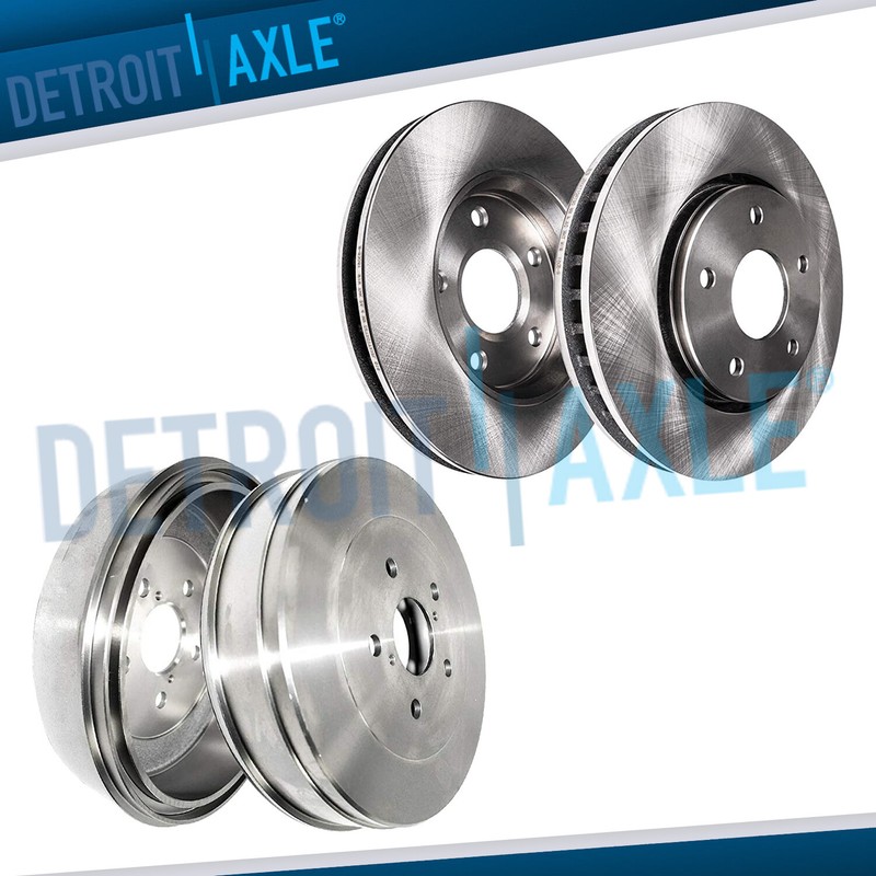 Front Disc Brake Rotors Rear Brake Drums Kit for 2005-2015 Toyota Tacoma 5 LUG