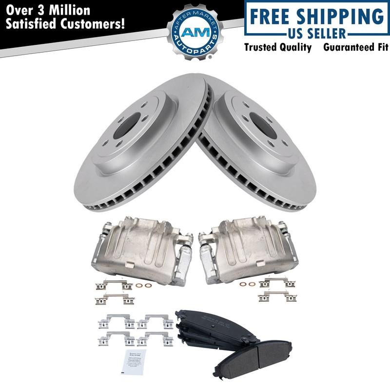 Front Brake Calipers Pads Rotors for 05-11 300 Challenger Charger Magnum
