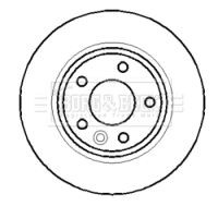 x2 Borg & Beck Rear Brake Discs Pair Fits VW BBD4388