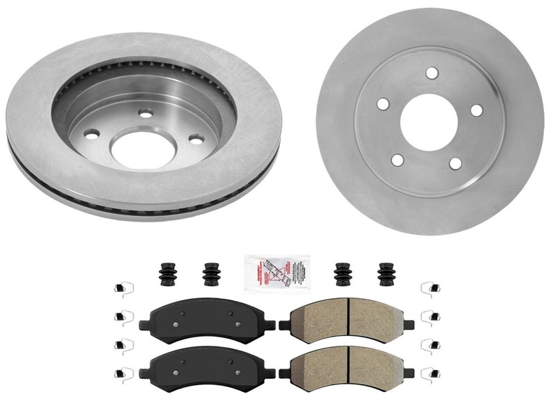Front Premium Disc Brake Rotors Pads Hardware Fits Fits Ram 1500 2006-2018