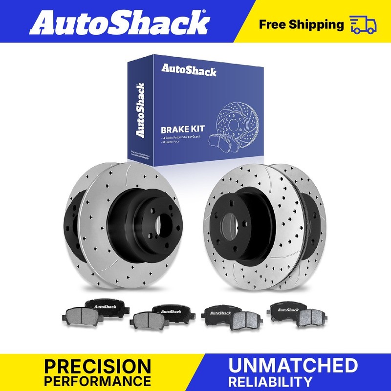 Front Rear Drilled Slotted Brake Rotors Pads for Subaru, Forester 1998-2002